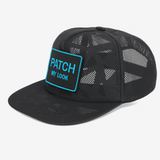Сітчаста кепка AirMesh з блакитним патчем Patch My Look на липучці, вигляд збоку