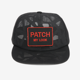 Сітчаста кепка AirMesh з червоним патчем Patch My Look на липучці, вигляд спереду